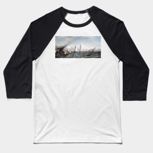 First International Race for America's Cup (1870) by Samuel Colman. Baseball T-Shirt